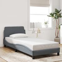 Bedframe zonder matras 90x200 cm fluweel donkergrijs - thumbnail