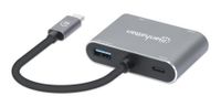 Manhattan USB-C to HDMI & VGA 4-in-1 Docking-Konverter USB-C dockingstation Geschikt voor merk: Universeel USB-C Power Delivery - thumbnail