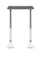 Trio Design hanglamp Stanley 2-lichts wit glas 319500207 - thumbnail