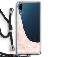 Peach bath: Huawei P20 Transparant Hoesje met koord