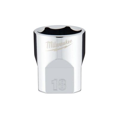 Milwaukee Accessoires 3/8 Ratel Dop , Metrisch standaard-18MM - 4932478348