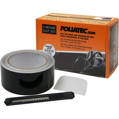 Foliatec 'Chrome Out' Set Matzwart - Folie strip 5cm x 15m FT34141