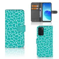 OPPO Reno6 5G Hoesje Cracks Blue | Portemonnee hoesje
