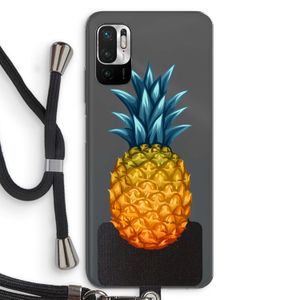 Grote ananas: Xiaomi Redmi Note 10 5G Transparant Hoesje met koord