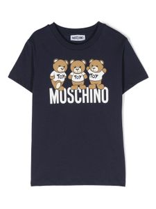 Moschino Kids t-shirt en coton à imprimé Teddy-Bear - Bleu