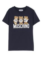 Moschino Kids t-shirt en coton à imprimé Teddy-Bear - Bleu - thumbnail