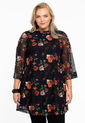 Yoek Tuniek wide bottom BABY ROSE | Zwart | Maat 42/44