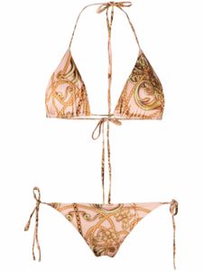 Philipp Plein bikini New Baroque à bonnets triangles - Tons neutres