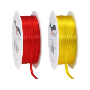 Cadeaulint/sierlint pakket - geel/rood - 3 mm x 50 meter - Hobby/decoratie/knutselen