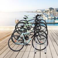 5 Fietsenrek voor Kinderen Fiets Bergfiets en Stuntfiets Fietsenstalling voor Huis/Tuin/Gang/Garage en Speeltuin Zwart/Zilver
