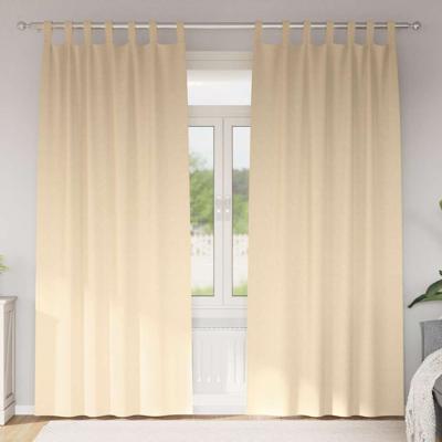 Gordijnen met gordijnen 2 pcs Crme Polyester