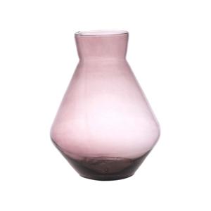 Bloemenvaas Alexandra - transparant mauve - eco glas - D19 x H25 cm