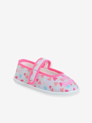 Kinderschoentjes met ballerina-stijl en klittenband rozen