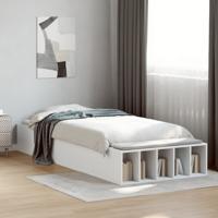 Bedframe bewerkt hout wit 75x190 cm