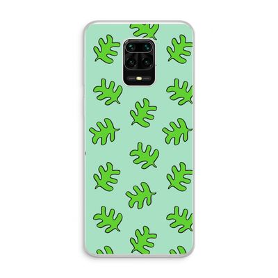 Groene blaadjes: Xiaomi Redmi Note 10 Lite Transparant Hoesje