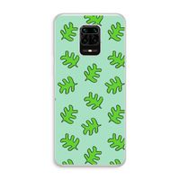 Groene blaadjes: Xiaomi Redmi Note 10 Lite Transparant Hoesje