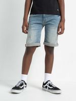 50% korting - Petrol Industries Jongens Blizzard denim short Light stone - 152 - thumbnail