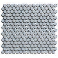 The Mosaic Factory Venice ronde mozaïek tegels 32x29 blauwgrijs - thumbnail