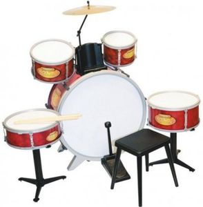 Bontempi Drumstel RockDrummer Rood 9 delig