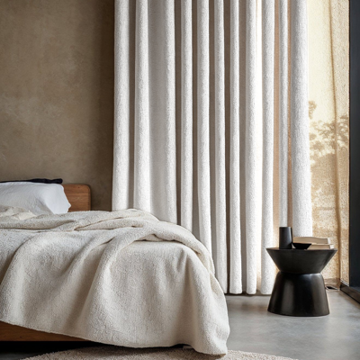 Gordijnen Bouclé - Haken of Ringen maat: 250 x 300 cm - materiaal: Bouclé - Dekbed-Discounter.nl
