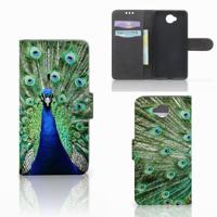 Microsoft Lumia 650 | Telefoonhoesje | Met pasjeshouder | Pauw