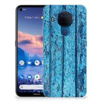 Nokia 5.4 | Bumper Hoesje | Wood Blue