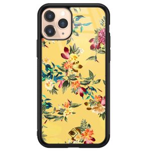 iPhone 11 Pro glazen hardcase - Florals for days