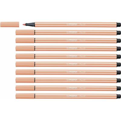 Markeerstiften Stabilo Pen 68 Vlees (10 Onderdelen)