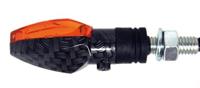 CHAFT Tinny, Knipperlichten voor de motorfiets, Carbon met oranje lens (per paar)