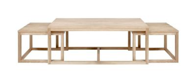 Bendt Salontafel 'Elton' set van 3 stuks, kleur eiken