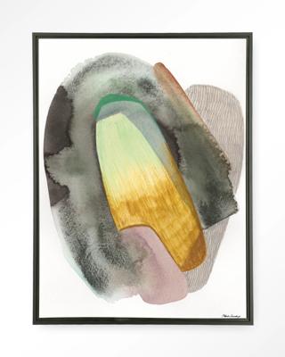 Urban Cotton Wandkleed 'Airborne' 145 x 190cm in Floating Frame - black