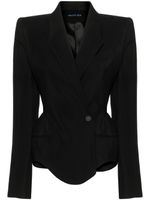 Mugler blazer à boutonnière croisée - Noir - thumbnail