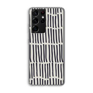 Moroccan stripes: Samsung Galaxy S21 Ultra Transparant Hoesje