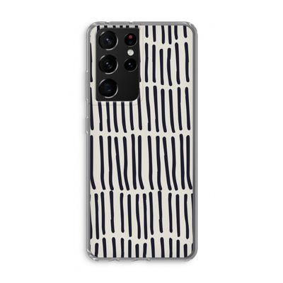 Moroccan stripes: Samsung Galaxy S21 Ultra Transparant Hoesje