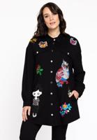 Yoek Jacket met patches VERO | Zwart | Maat 50/52