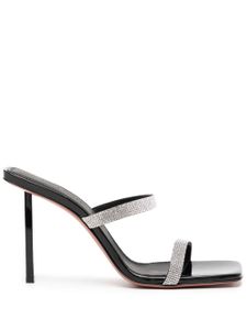 Amina Muaddi mules Rih 100 mm à ornements en cristal - Noir