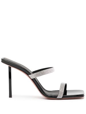Amina Muaddi mules Rih 100 mm à ornements en cristal - Noir