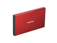 NATEC RHINO GO HDD-BEHUIZING (USB 3.0, 2,5", ROOD)