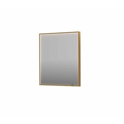 Spiegel INK SP19 70x4x80 cm incl. direct LED-Verlichting Rondom en Spiegelverwarming Geborsteld Mat Goud
