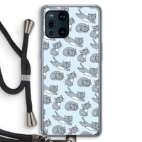 Poezen: Oppo Find X3 Transparant Hoesje met koord