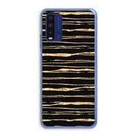 Gouden strepen: Xiaomi Redmi 9T Transparant Hoesje