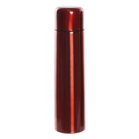 RVS thermosfles/isoleerfles rood met drukdop 920 ml - Thermosflessen