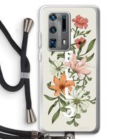 Hello bloemen: Huawei P40 Pro Plus Transparant Hoesje met koord