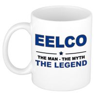 Naam cadeau mok/ beker Eelco The man, The myth the legend 300 ml   -