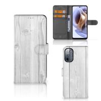 Motorola Moto G31 | G41 | Book Style Case | White Wood