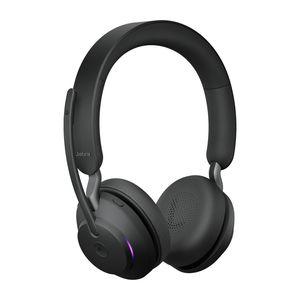 Jabra Evolve2 65 MS On Ear headset Telefoon Bluetooth Stereo Zwart Volumeregeling, Indicator voor batterijstatus, Microfoon uitschakelbaar (mute)