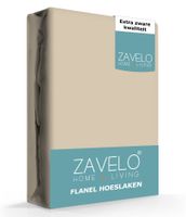 Zavelo Hoeslaken Flanel Zand-2-persoons (140x200 cm) - thumbnail