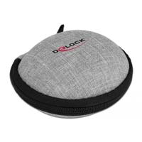 Delock 18421 Koptelefoon tas Zwart, Grijs