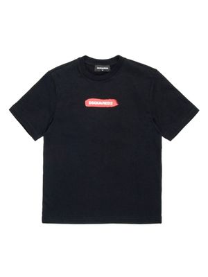 DSQUARED2 KIDS t-shirt en coton à logo imprimé - Noir