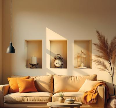 Vintage elementen in een lijst sticker met visuele effecten